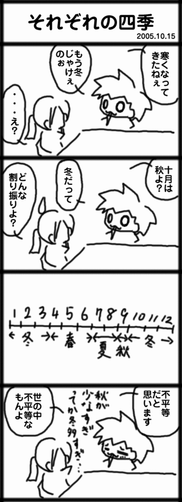 ４コマ　それぞれの四季